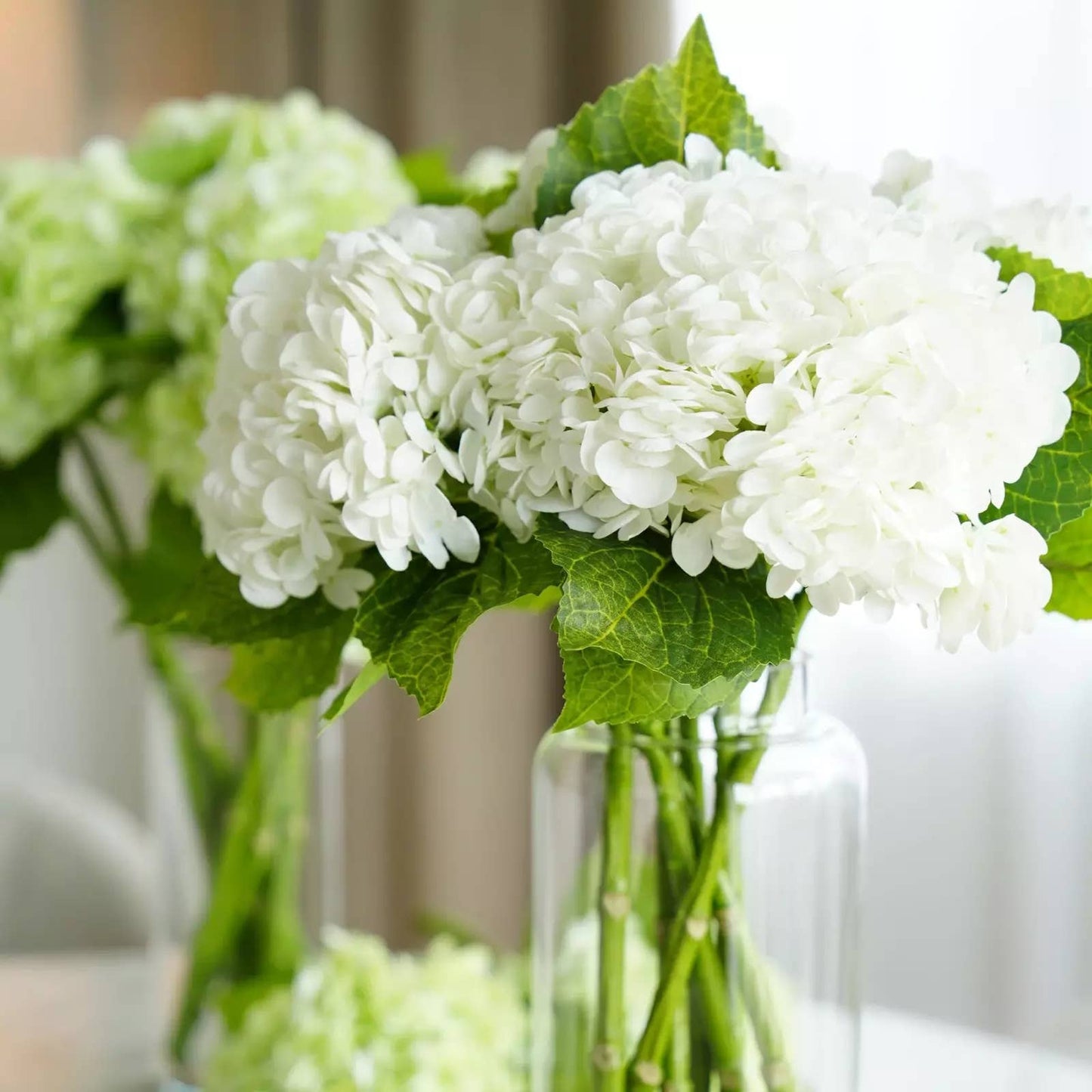 12.5" Real Touch Hydrangea- Dark Green