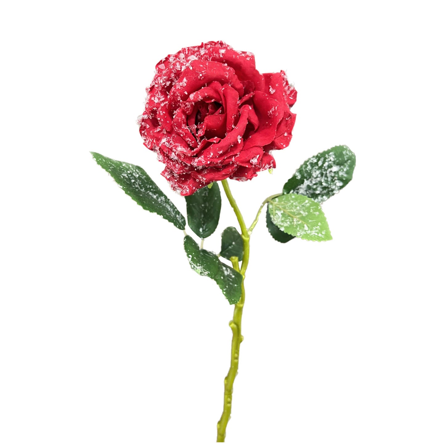 Artificial Snowy Rose: Cream Ivory