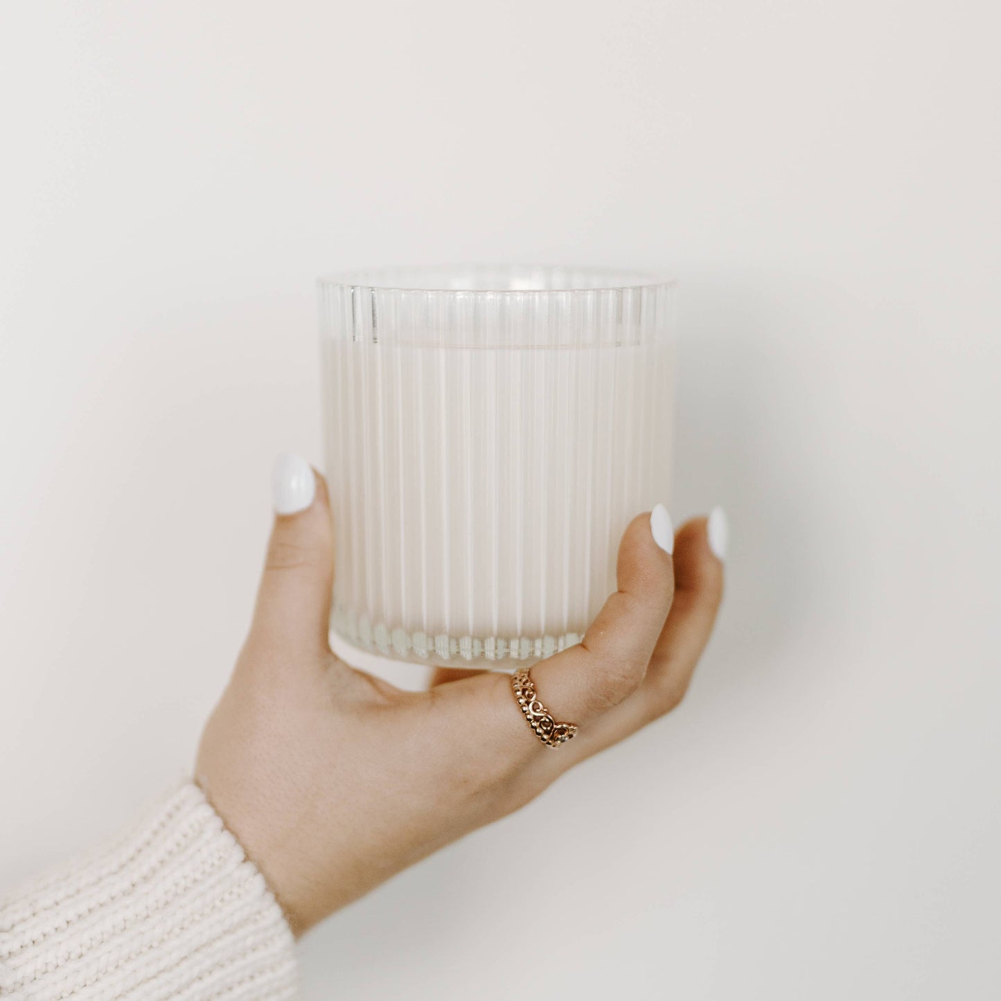 Spa Day 12 oz Soy Candle, Fluted Ribbed Jar - Decor & Gifts