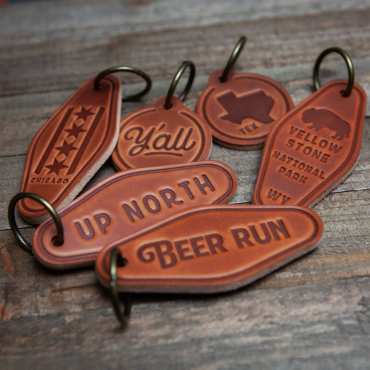 Camp Leather Keychain Motel Style