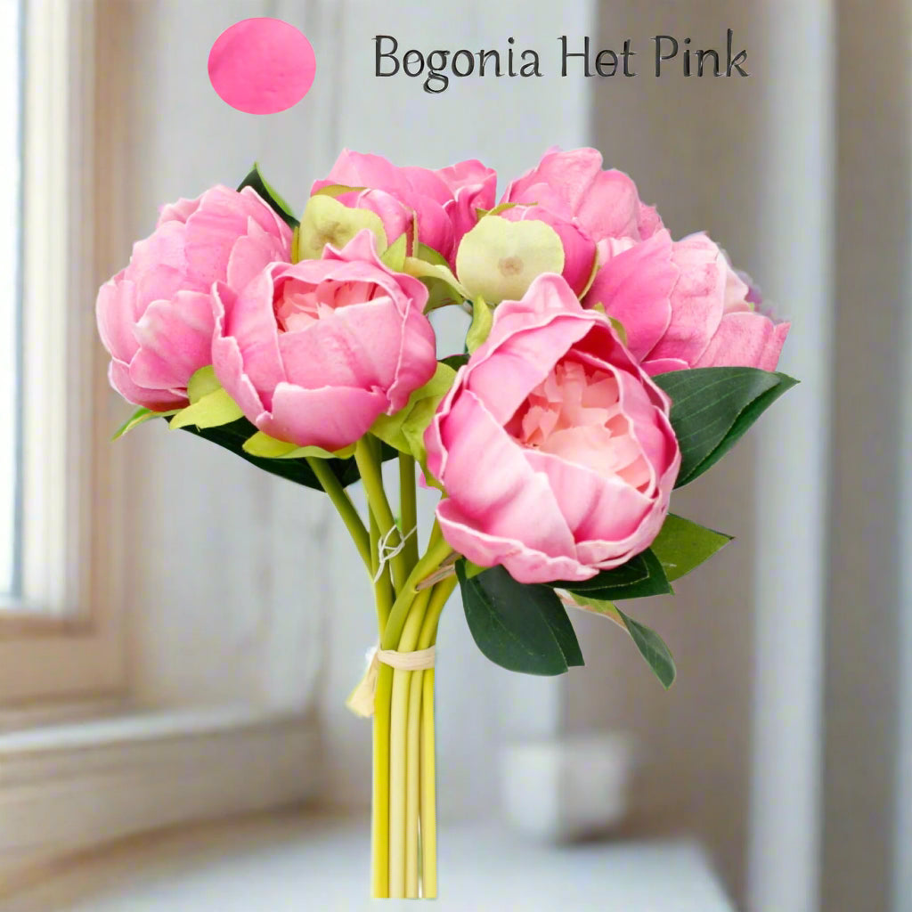 Real Touch Peonies: Begonia Pink