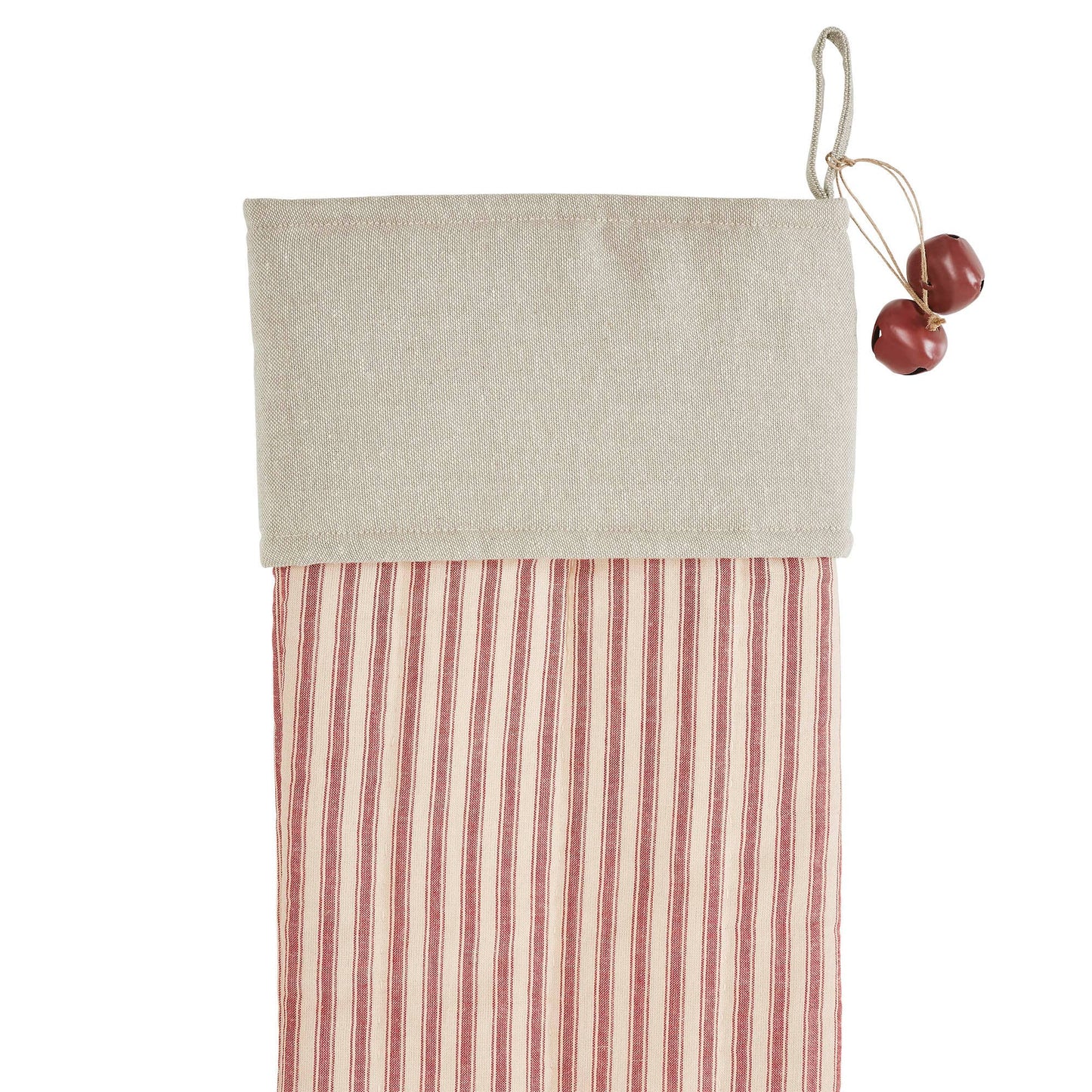 Red Ticking Stripe Stocking
