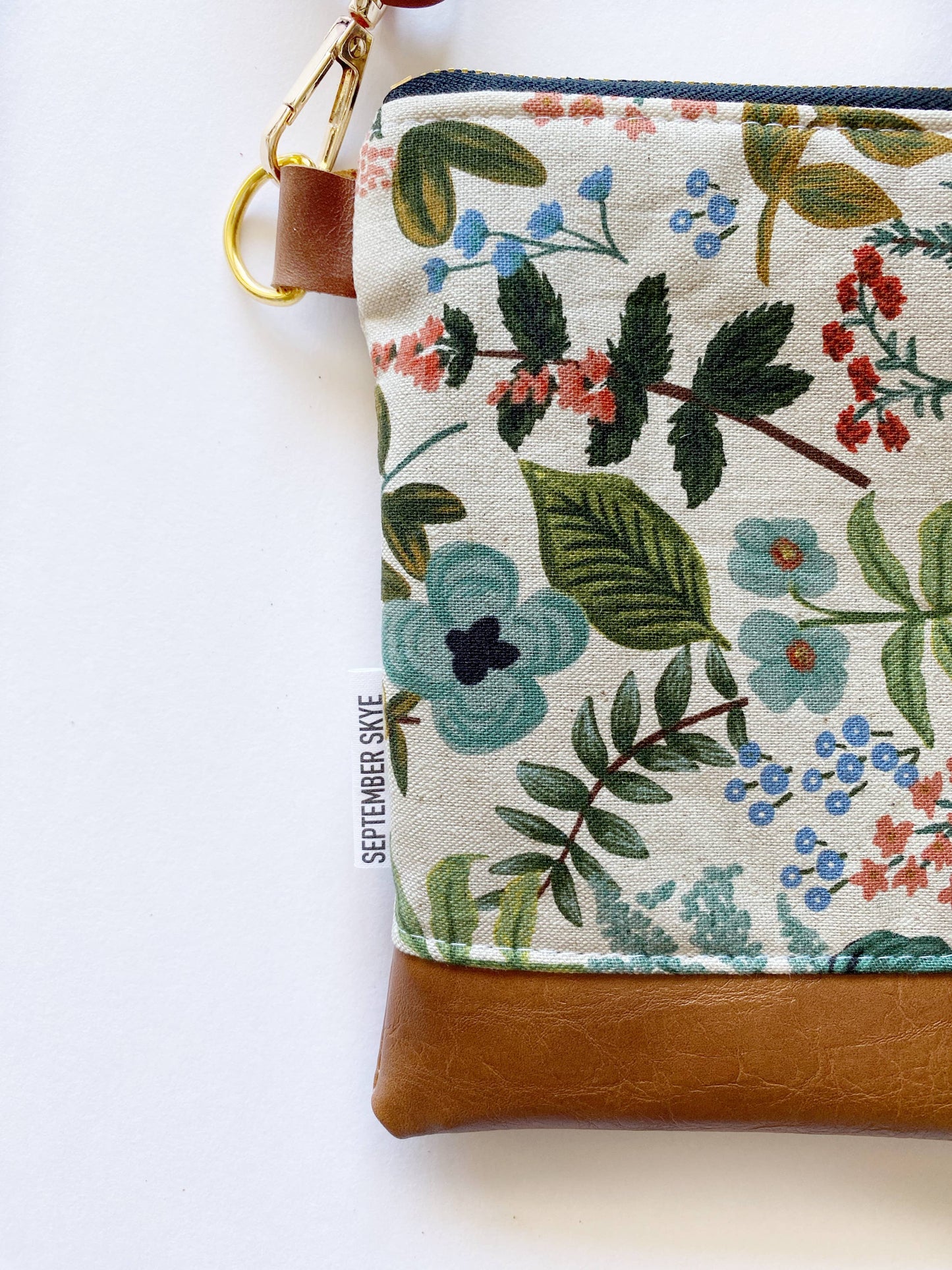 Small Crossbody Bag: RP Linen Floral