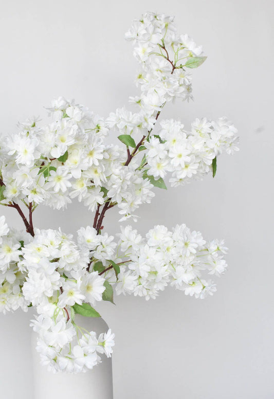 Cherry Blossom Branch - White