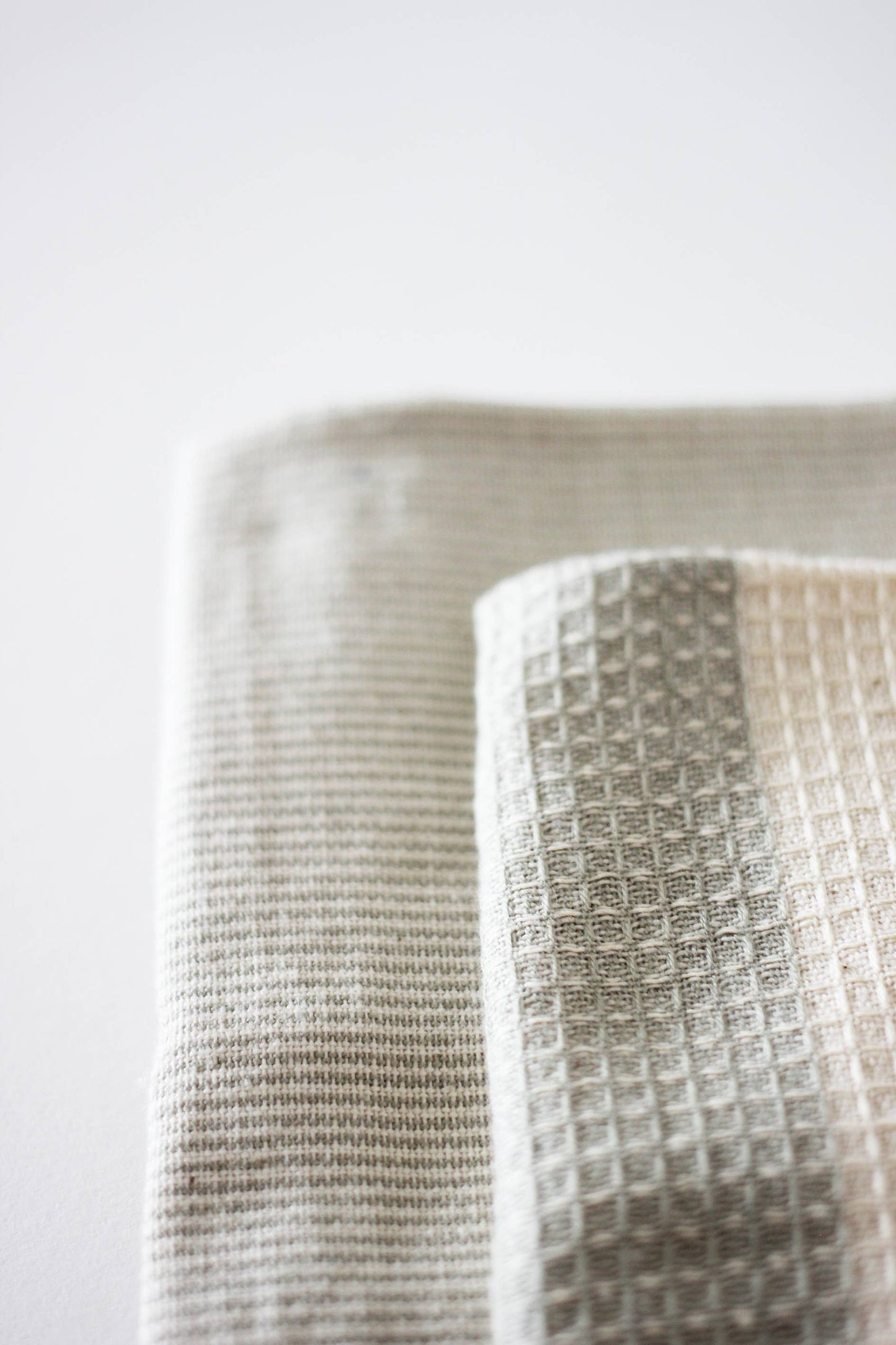 Striped Tea Towel set of 2 Sage Green