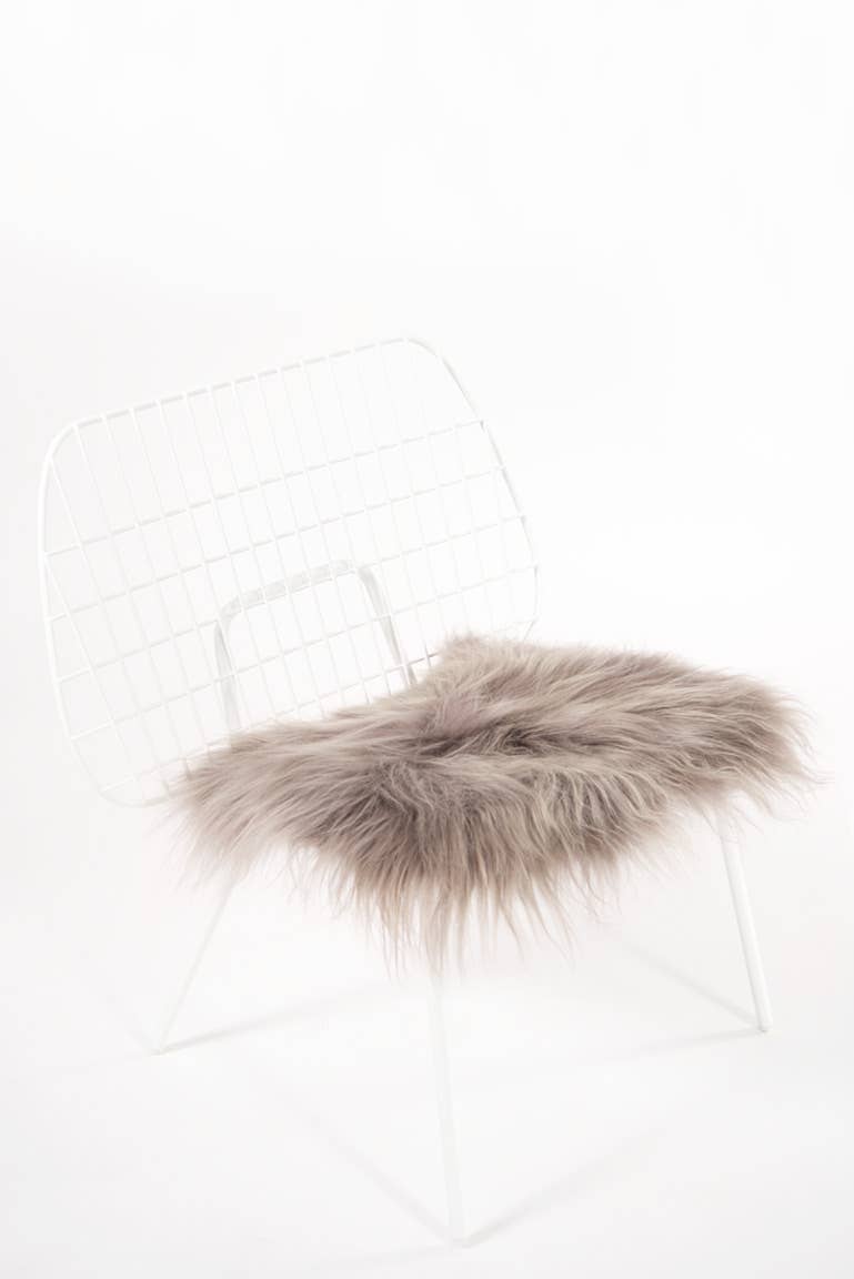 Mineral Grey Icelandic Sheepskin Chair Pad