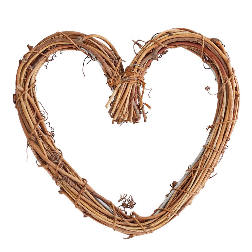 6" Natural Grapevine Heart