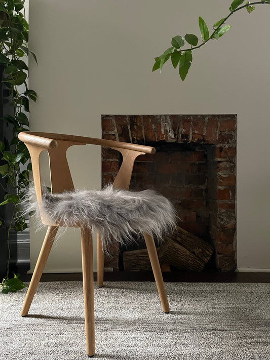 Mineral Grey Icelandic Sheepskin Chair Pad