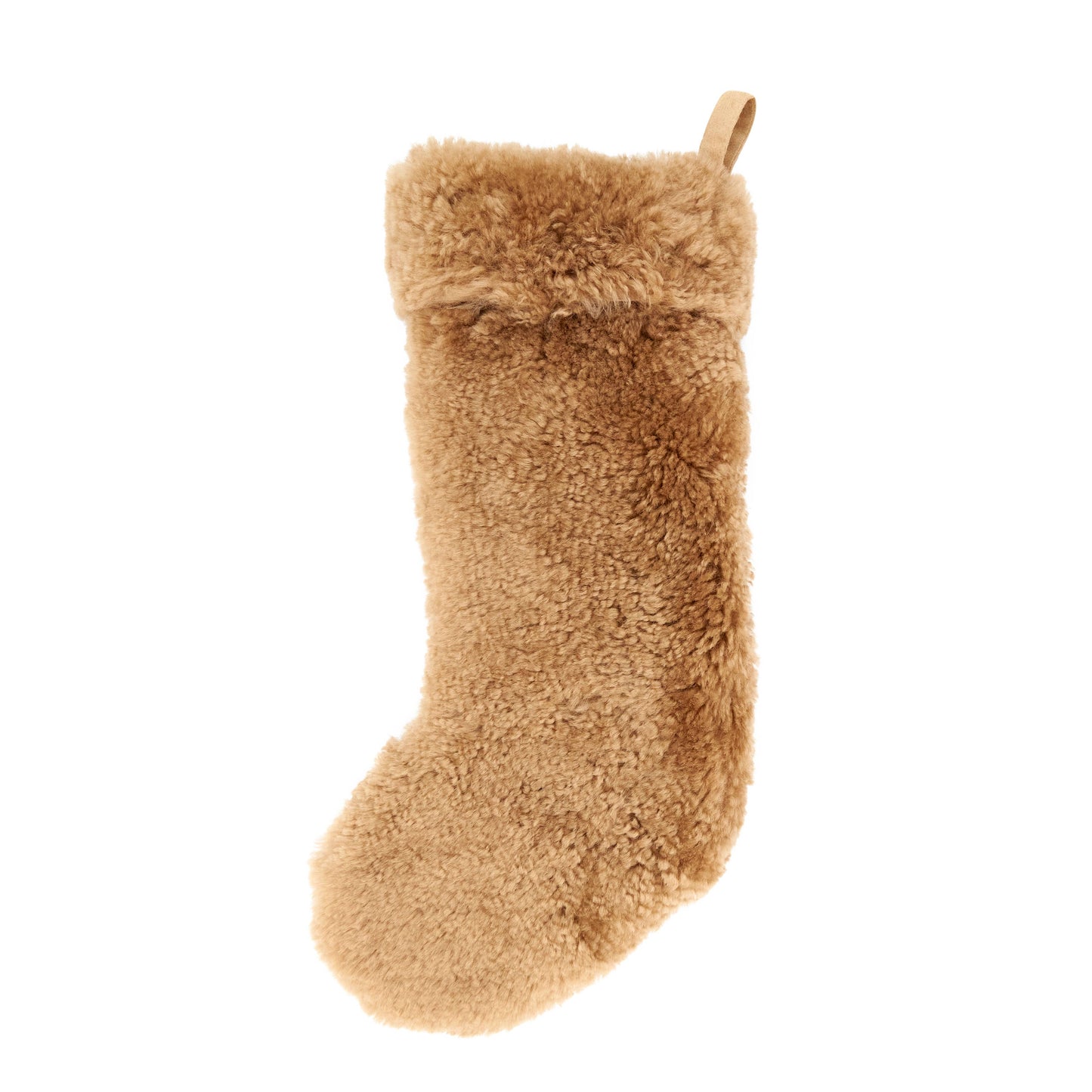 Cozy Lamb Fur Stocking: Ivory
