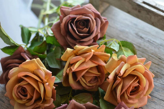Real Touch Rose: Dark Brown