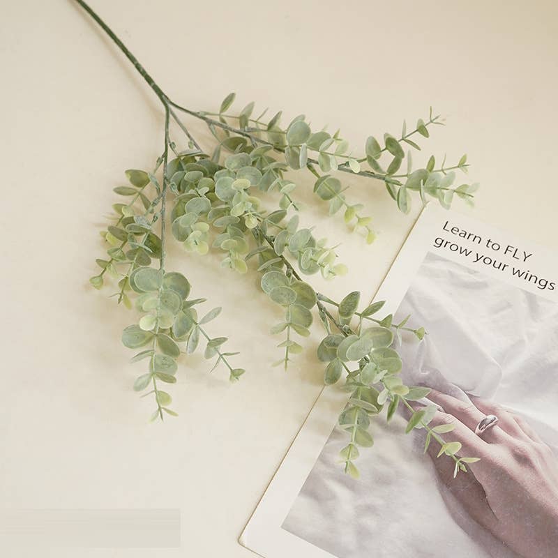 25" Spiral Eucalyptus Spray-Brown/Green