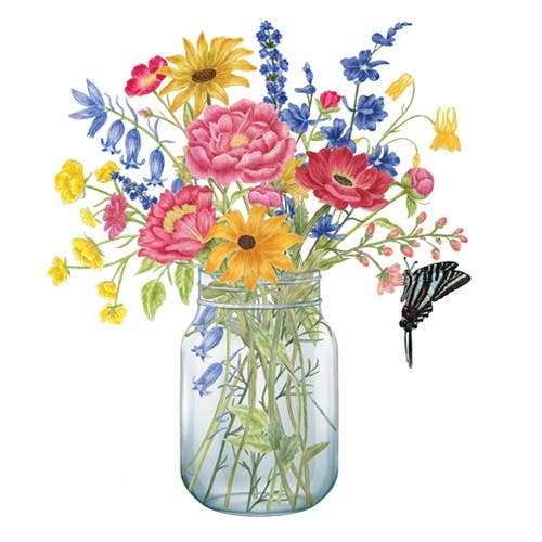 Flour Sack Tea Towel: Spring Bouquet