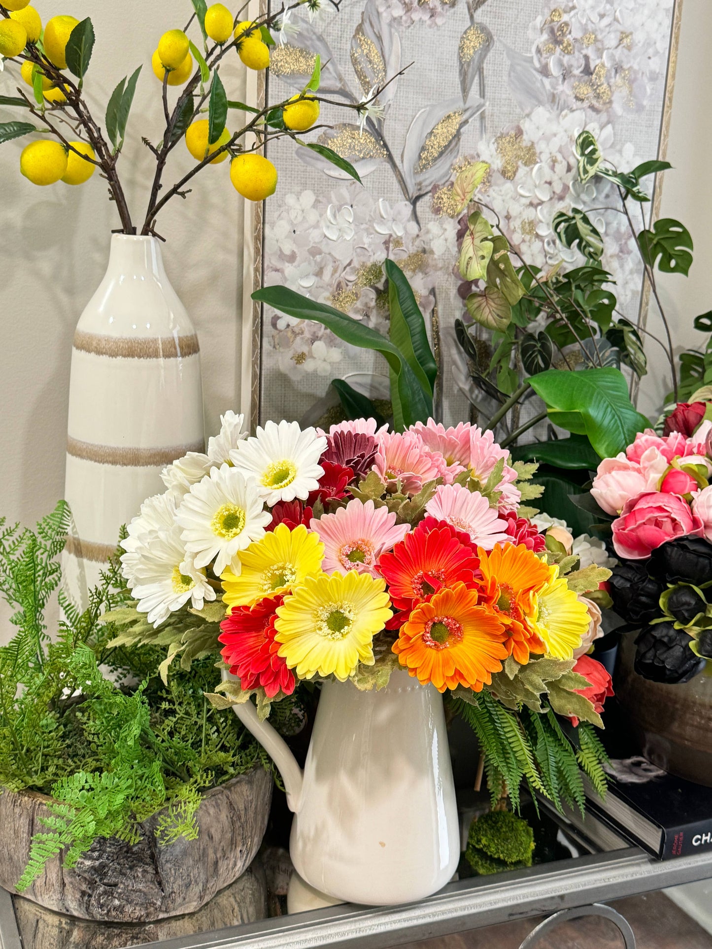 Real Touch Daisy, 7 stems : Spring Pinks