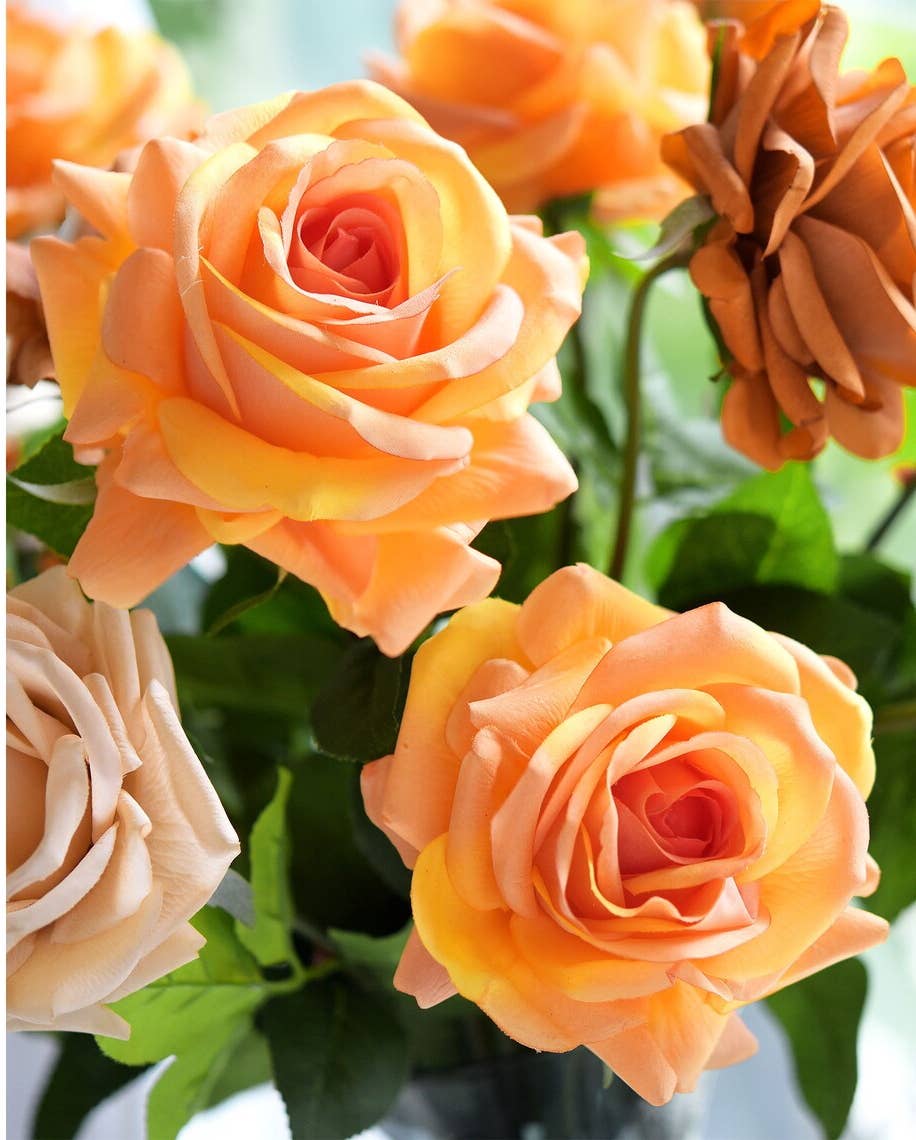 29" Real Touch Rose, Large Bloom: White
