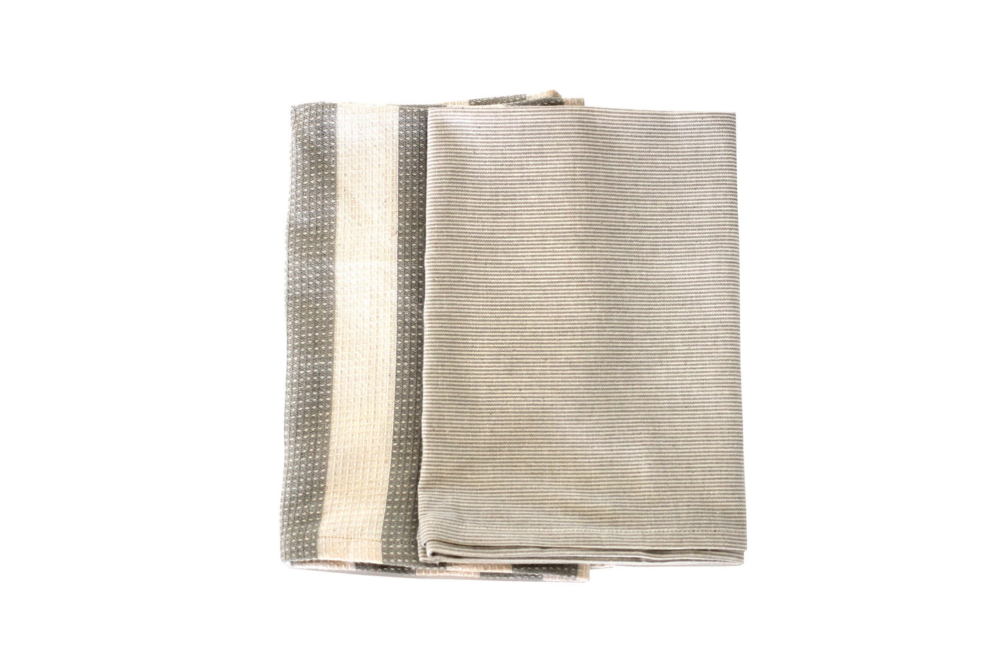 Striped Tea Towel set of 2 Sage Green