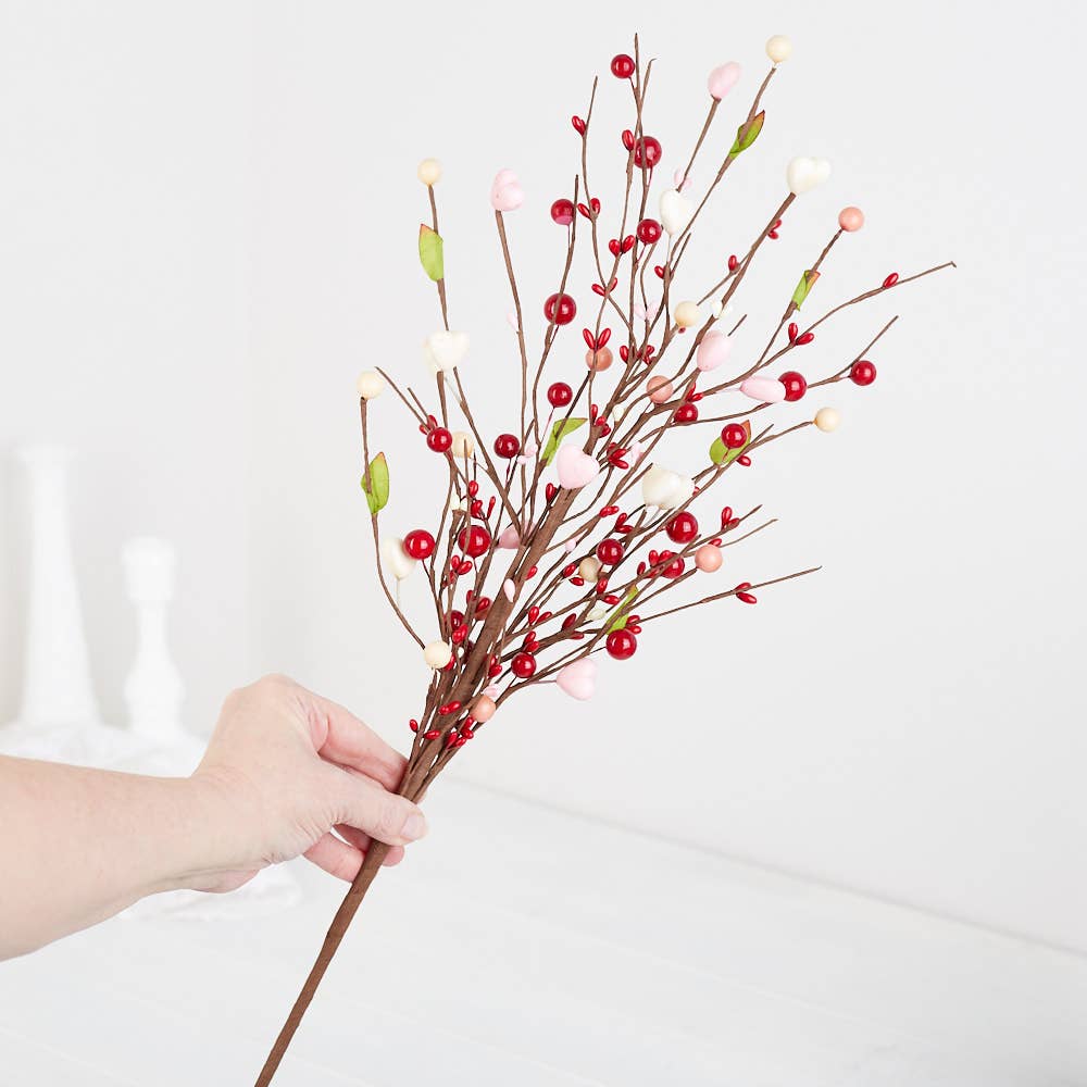 Red & Pink Berries Stem