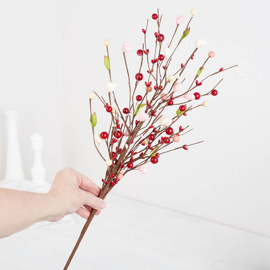 Red & Pink Berries Stem