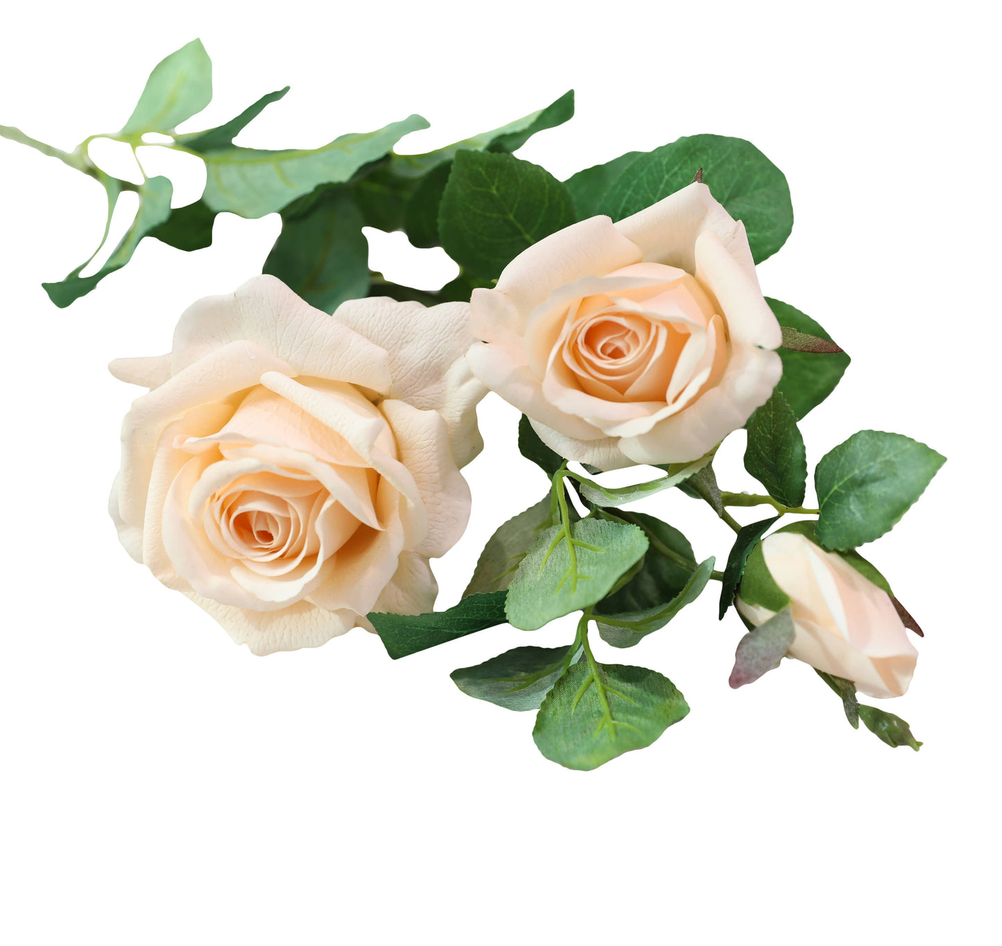 27" Real Touch Roses & Bud - Mocha