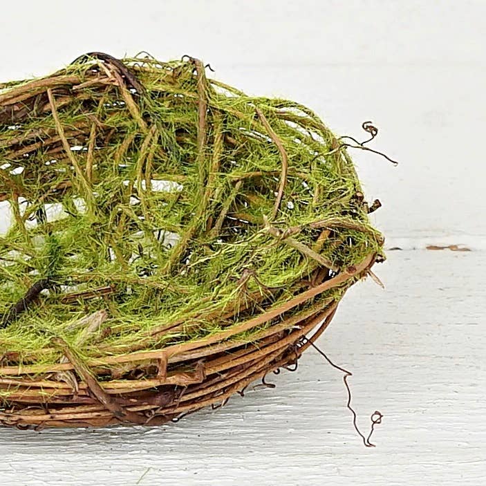 Mossy Bird Nest - 6 inches