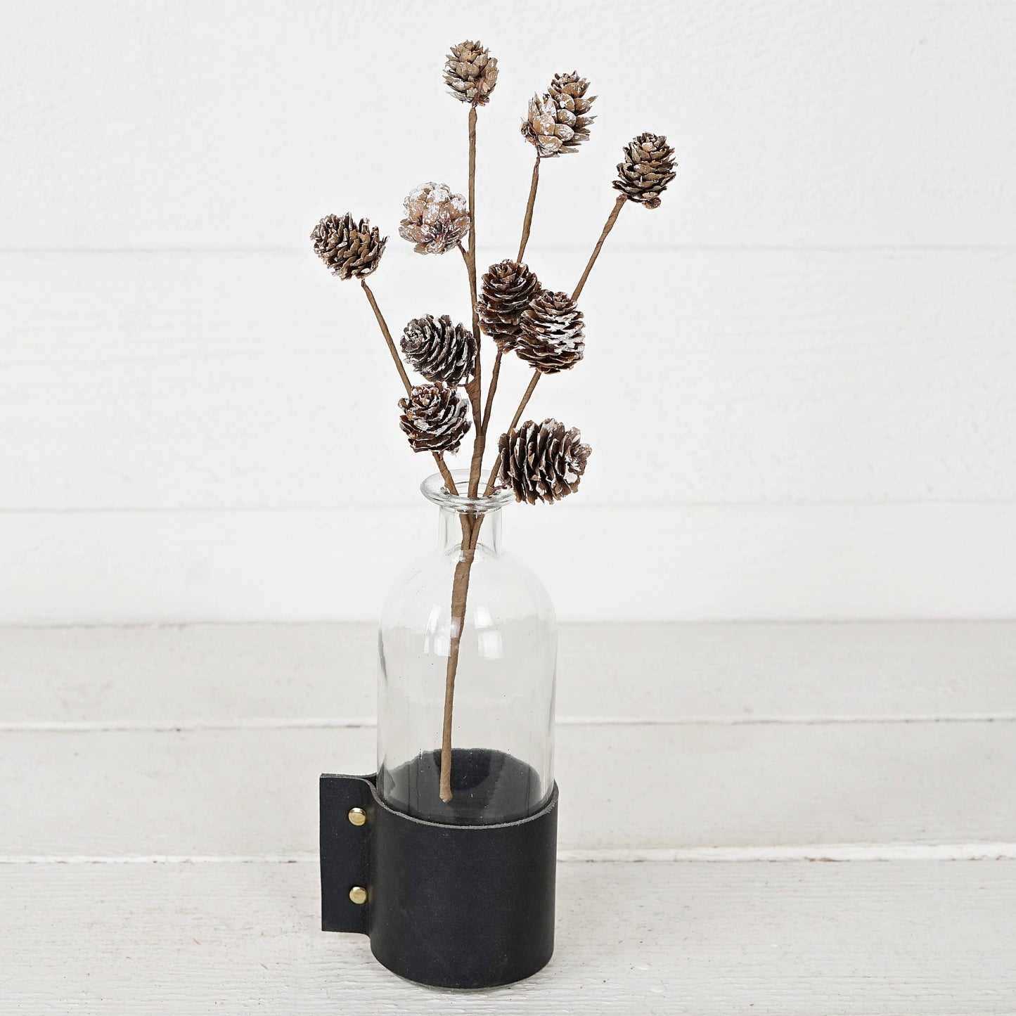 12" Pick-Snowy Birch Pine Cones