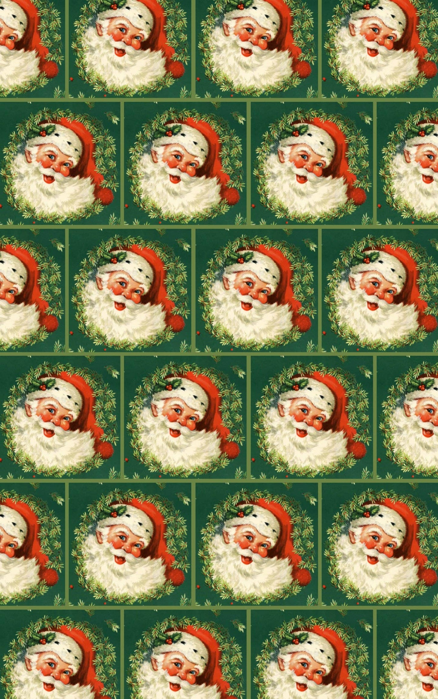 Waffle Knit Tea Towel: Father Christmas