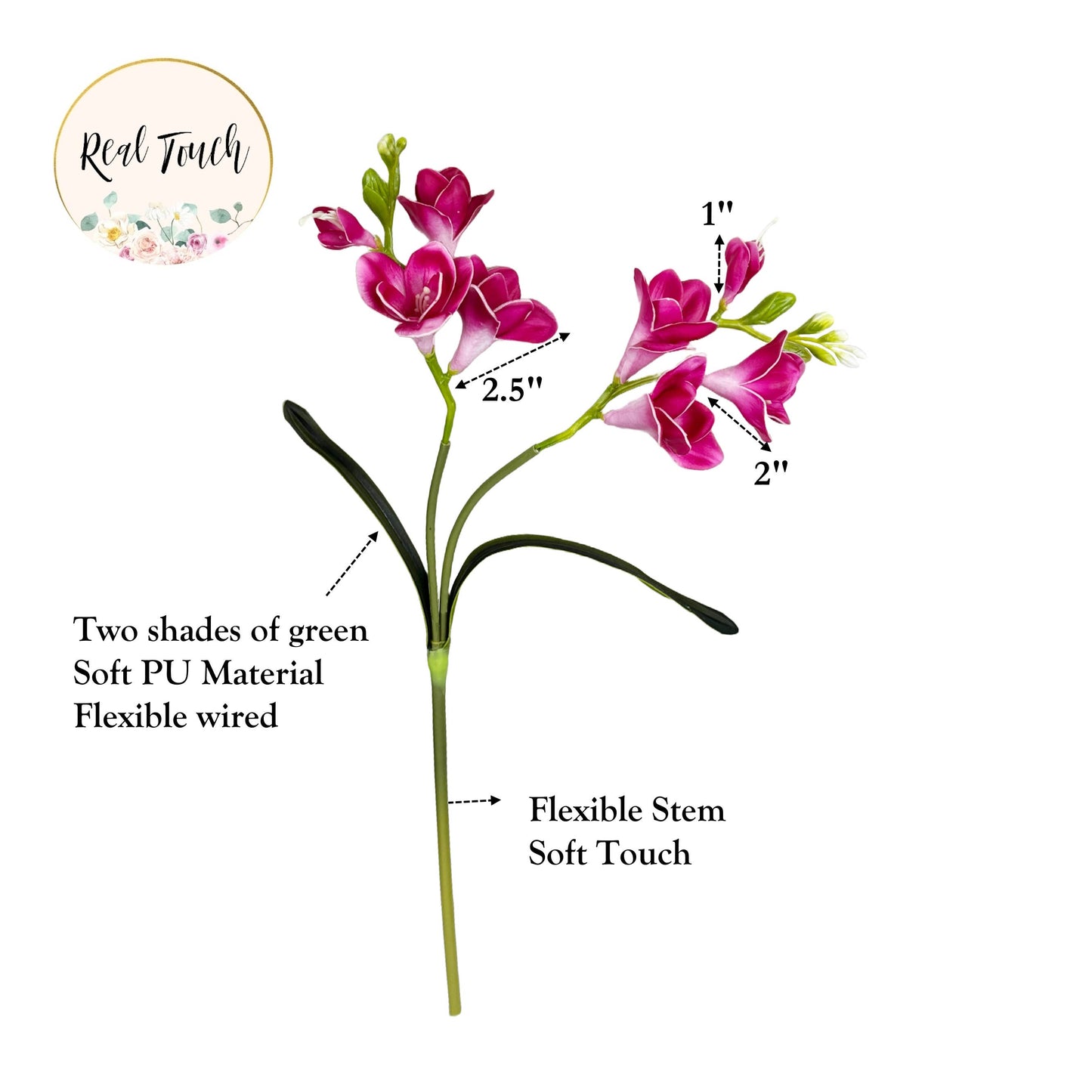 20" Real Touch Freesia Spray