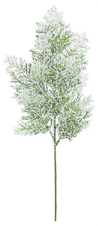 Bubble & Glitter Cedar Spray, 18", Green/white