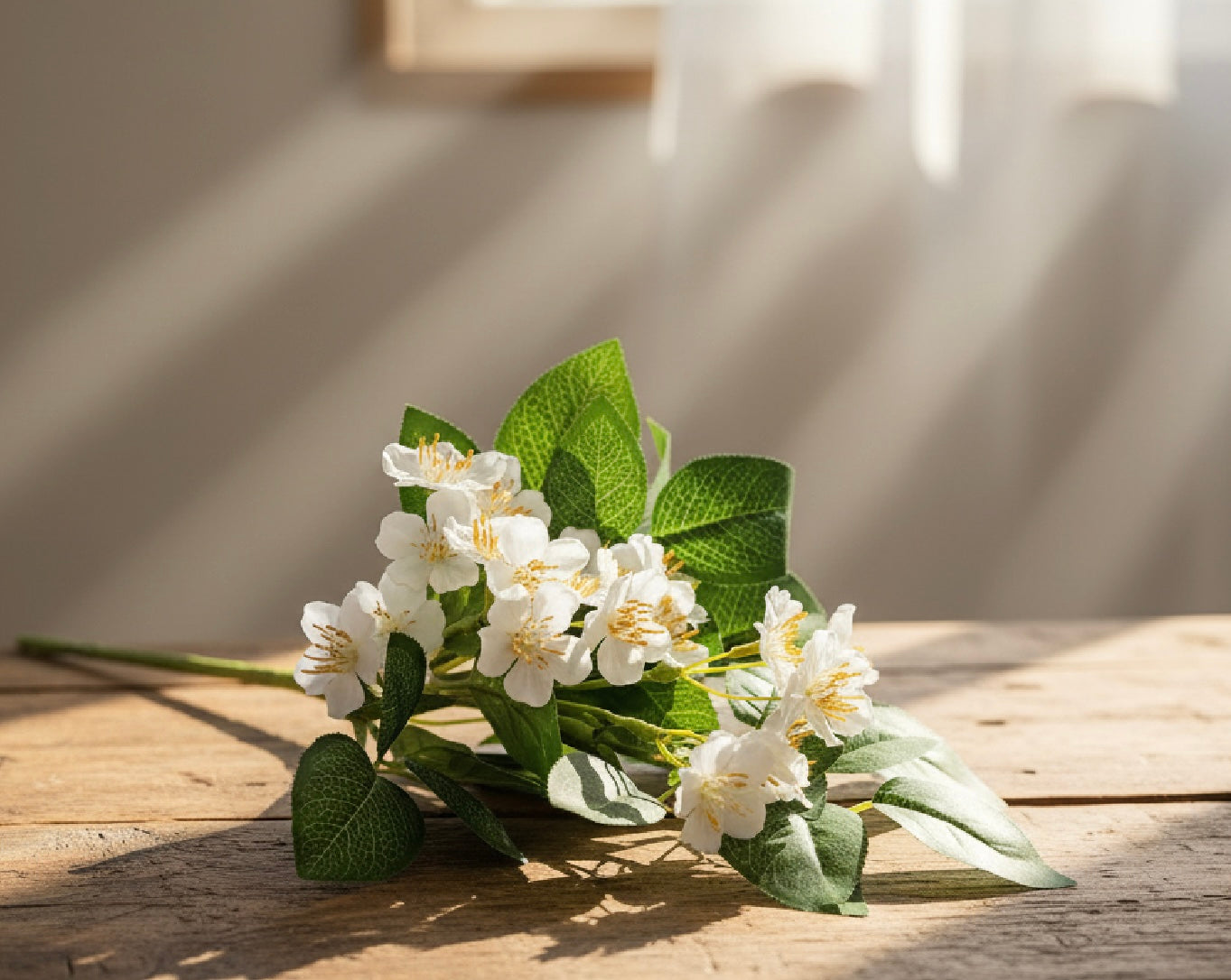 Custom Wild Rose & Foliage Wreath in White