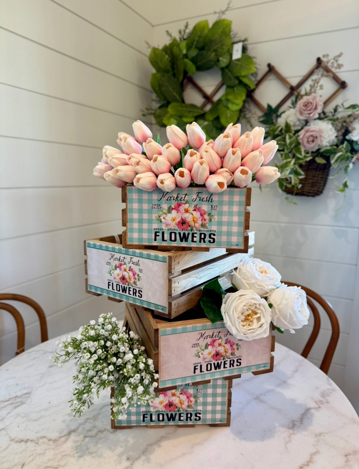 Flower Market Label Crate