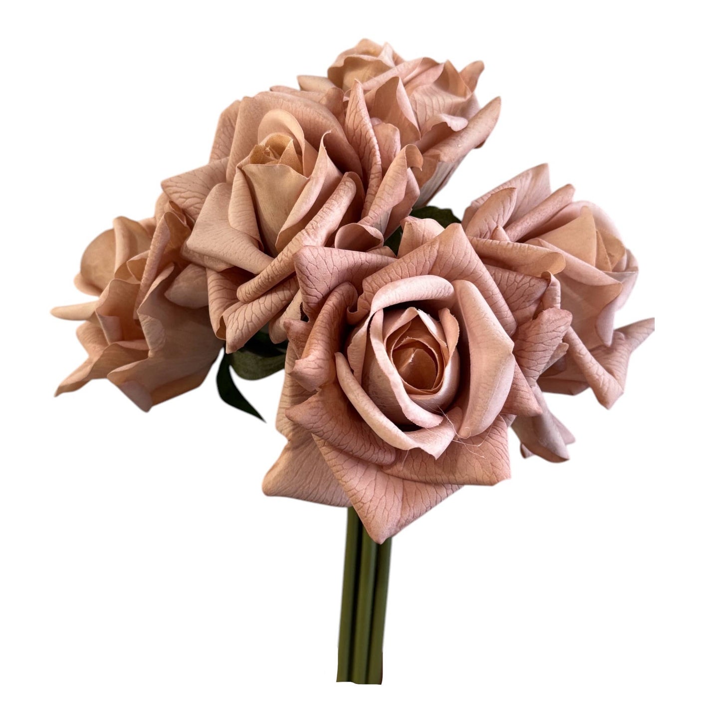 10" Real Touch Open Rose Bouquet