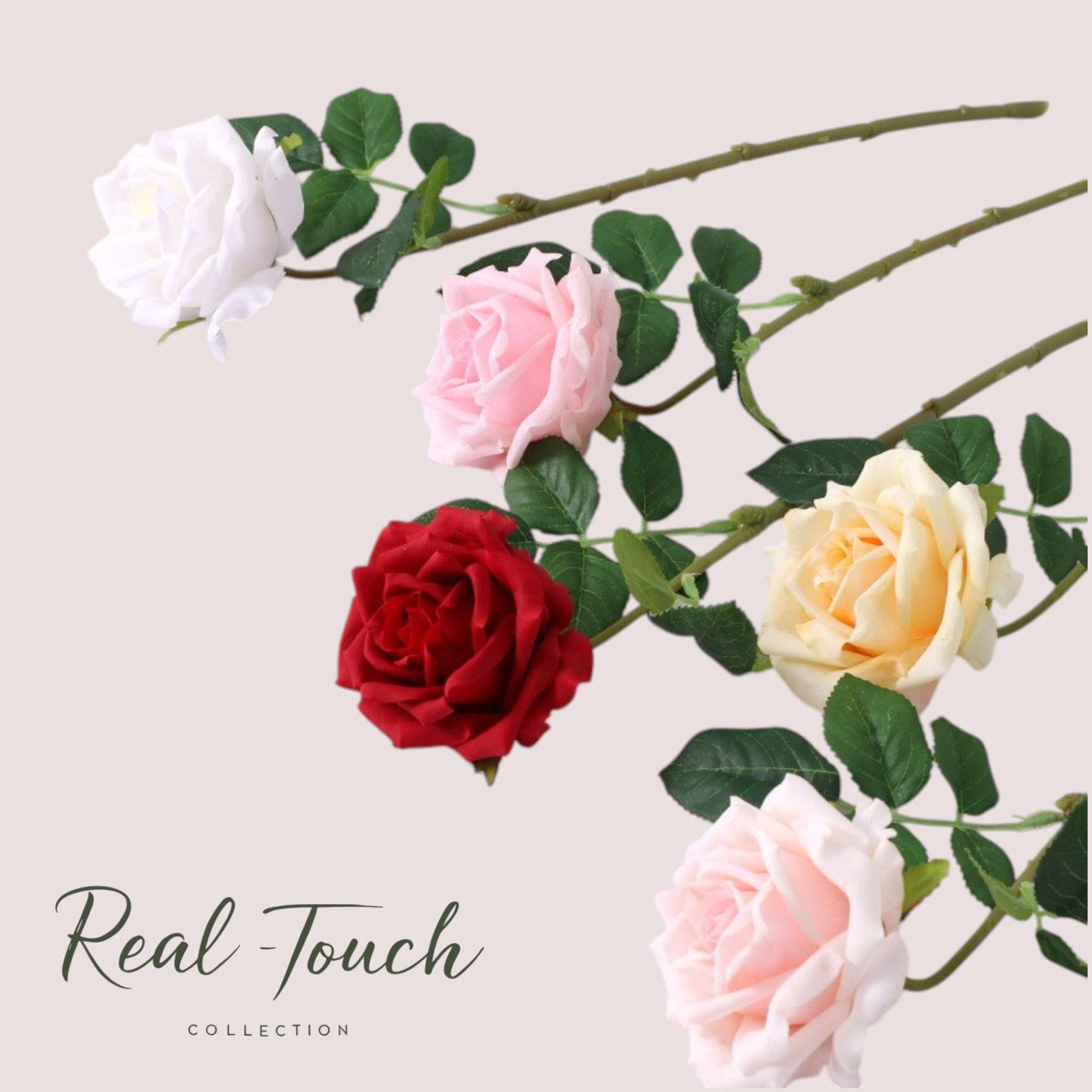 17" Real Touch Garden Rose