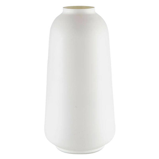10" White Matte Cylinder Vase