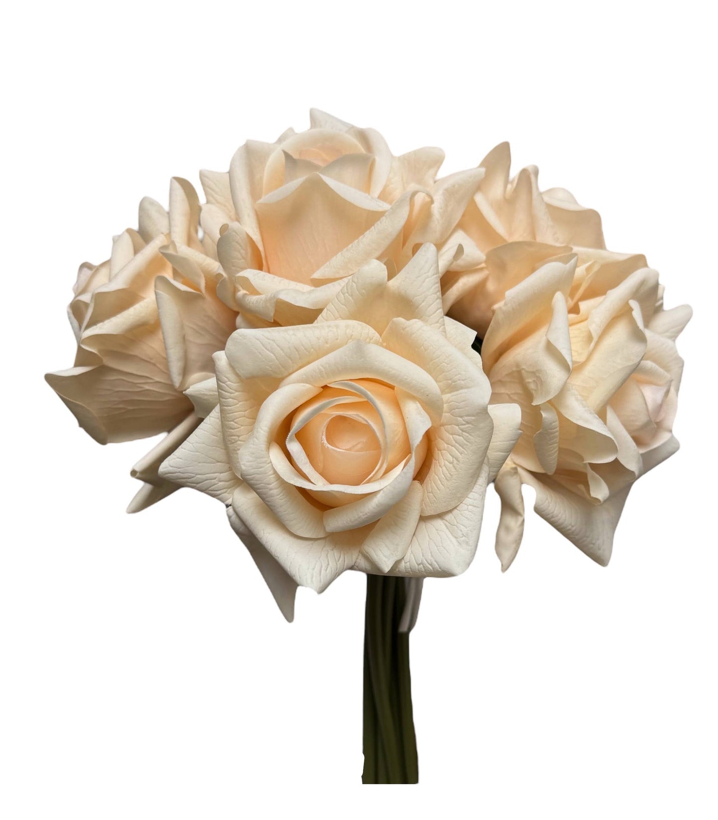 10" Real Touch Open Rose Bouquet