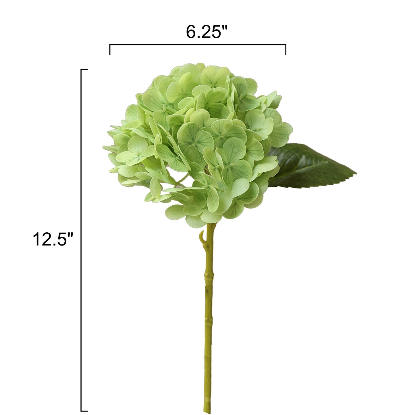 12.5" Real Touch Hydrangea- Dark Green