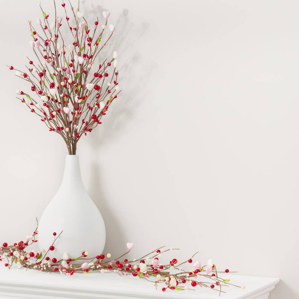 Red & Pink Berries Stem