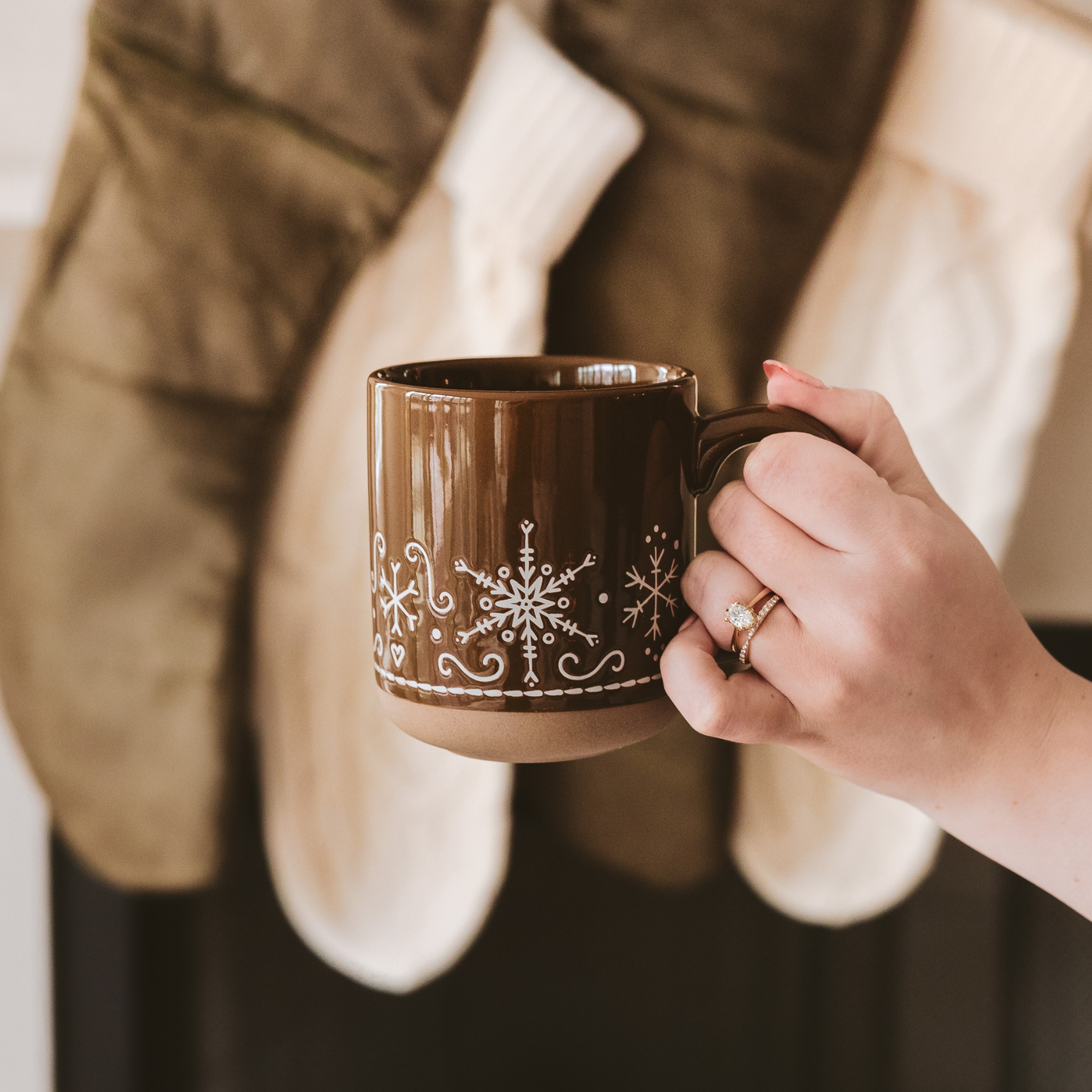 Gingerbread Stoneware Coffee Mug -