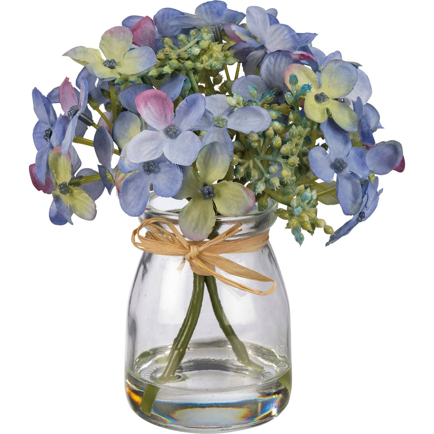 Blue Hydrangea in Bud Vase/Faux Water