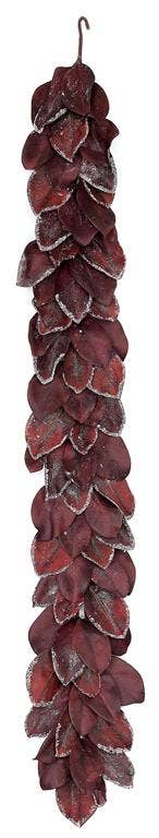 60” Magnolia Leaf Garland, Burgundy