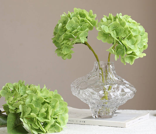 12.5" Real Touch Hydrangea- Dark Green