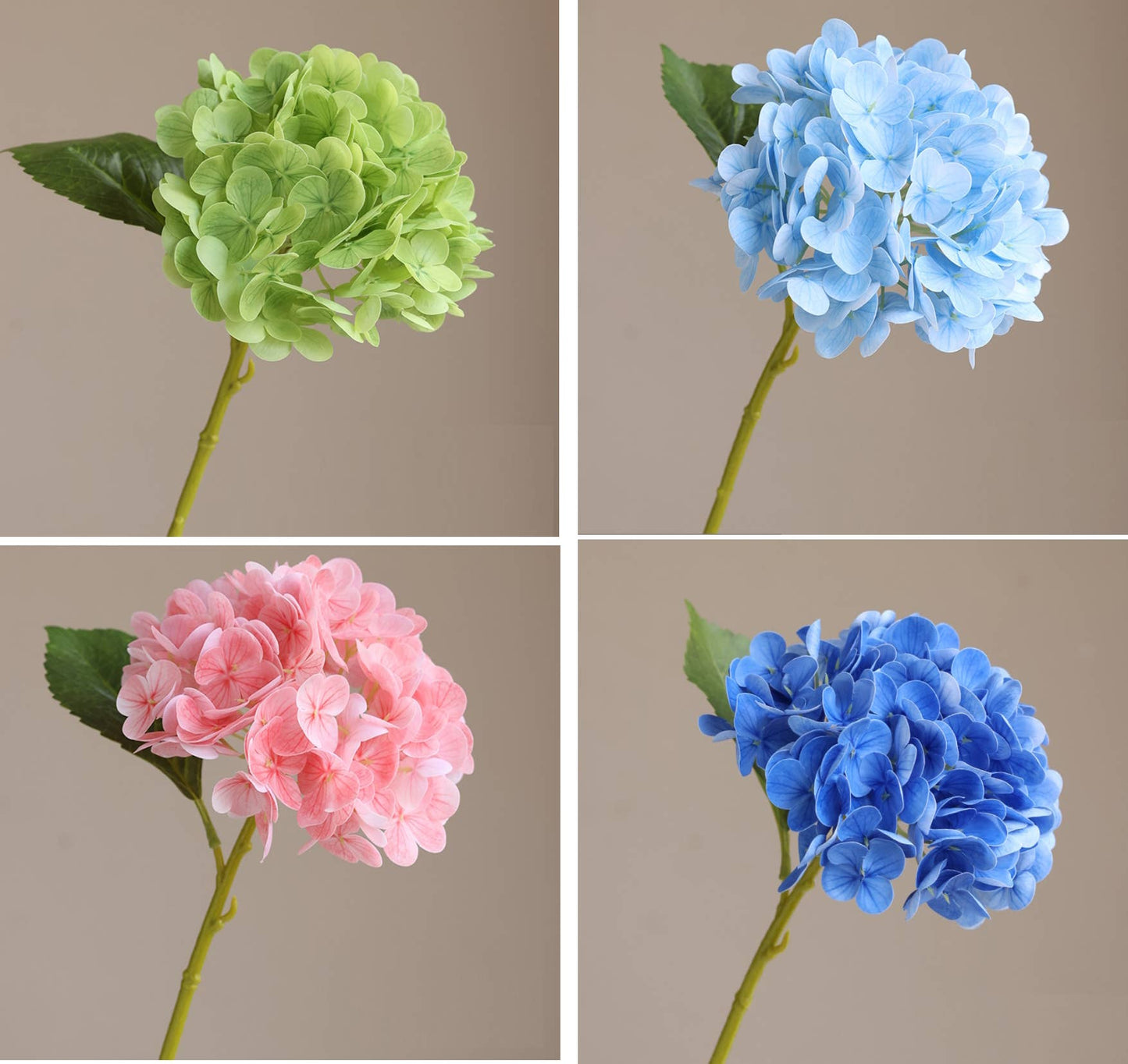 12.5" Real Touch Hydrangea- Dark Green