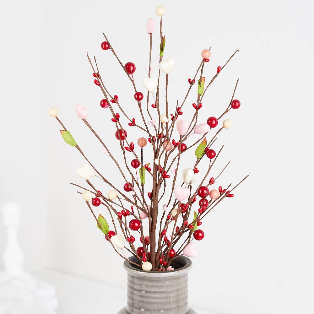 Red & Pink Berries Stem
