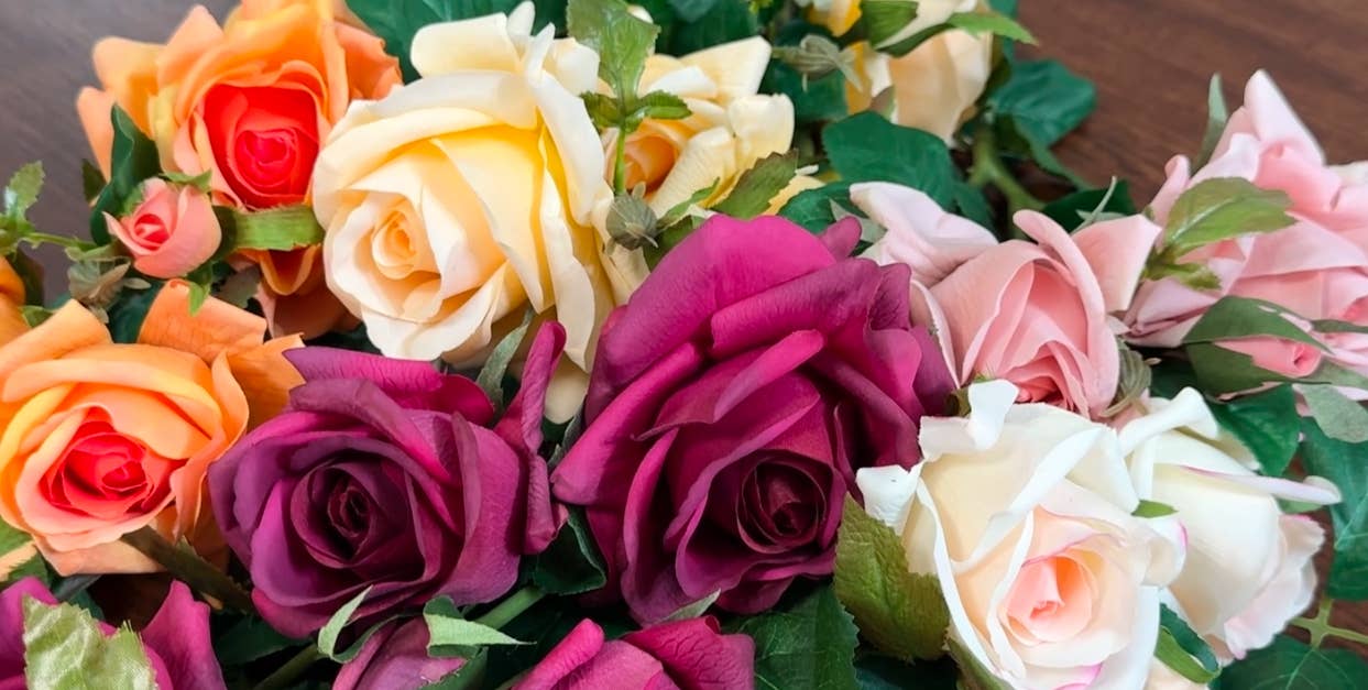 28.75" Real Touch Rose Stem - 6 Flowers