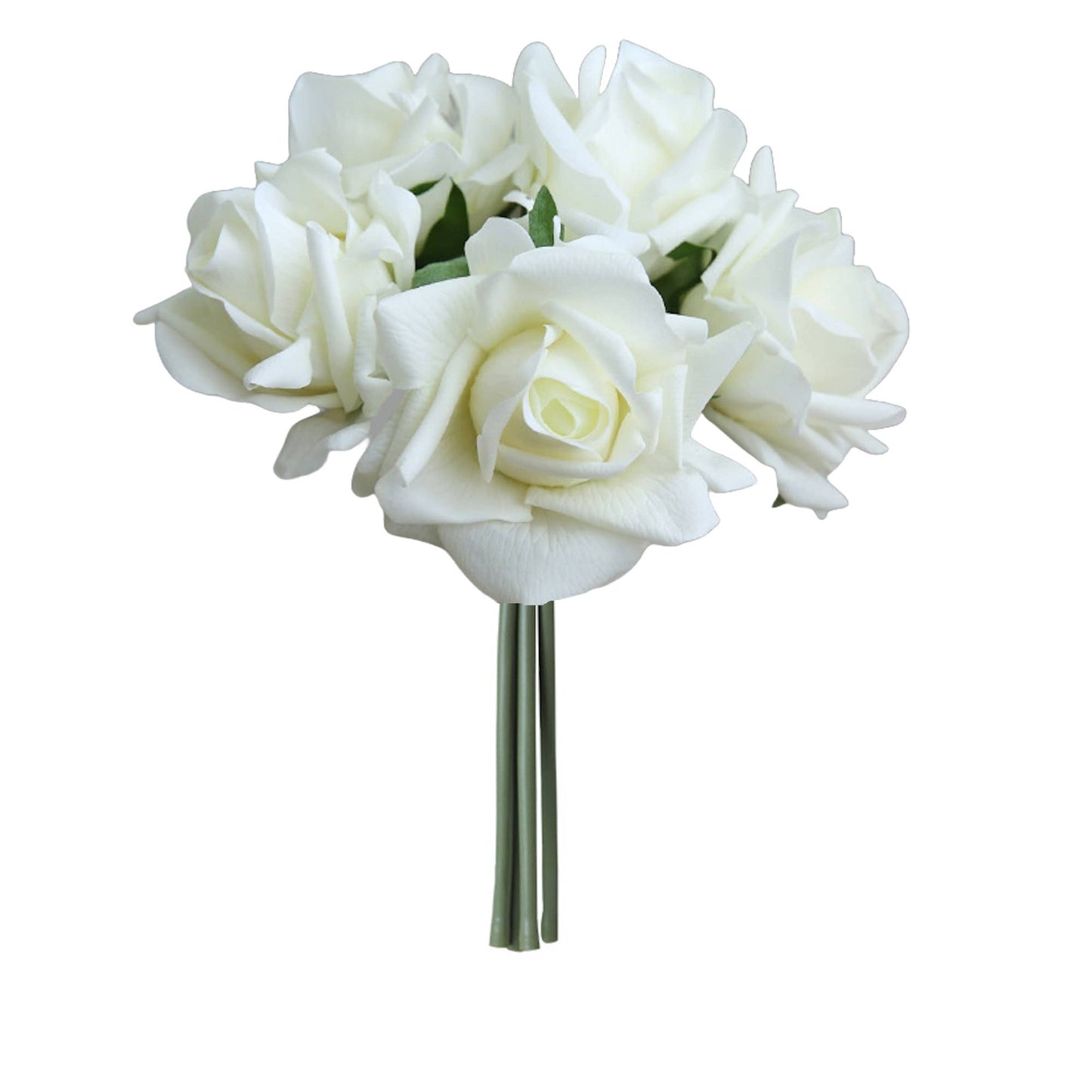 10" Real Touch Open Rose Bouquet
