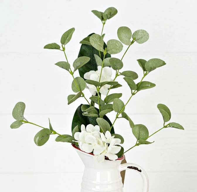 17in Spray-Cream Hydrangea and Eucalyptus