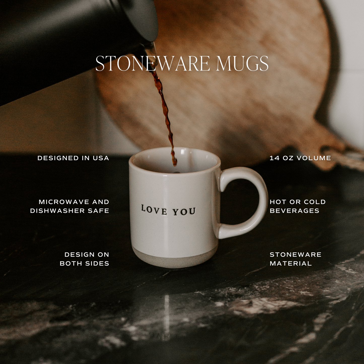 Gingerbread Stoneware Coffee Mug -