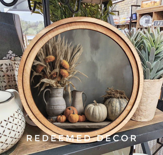 8" Round Fall Table Art