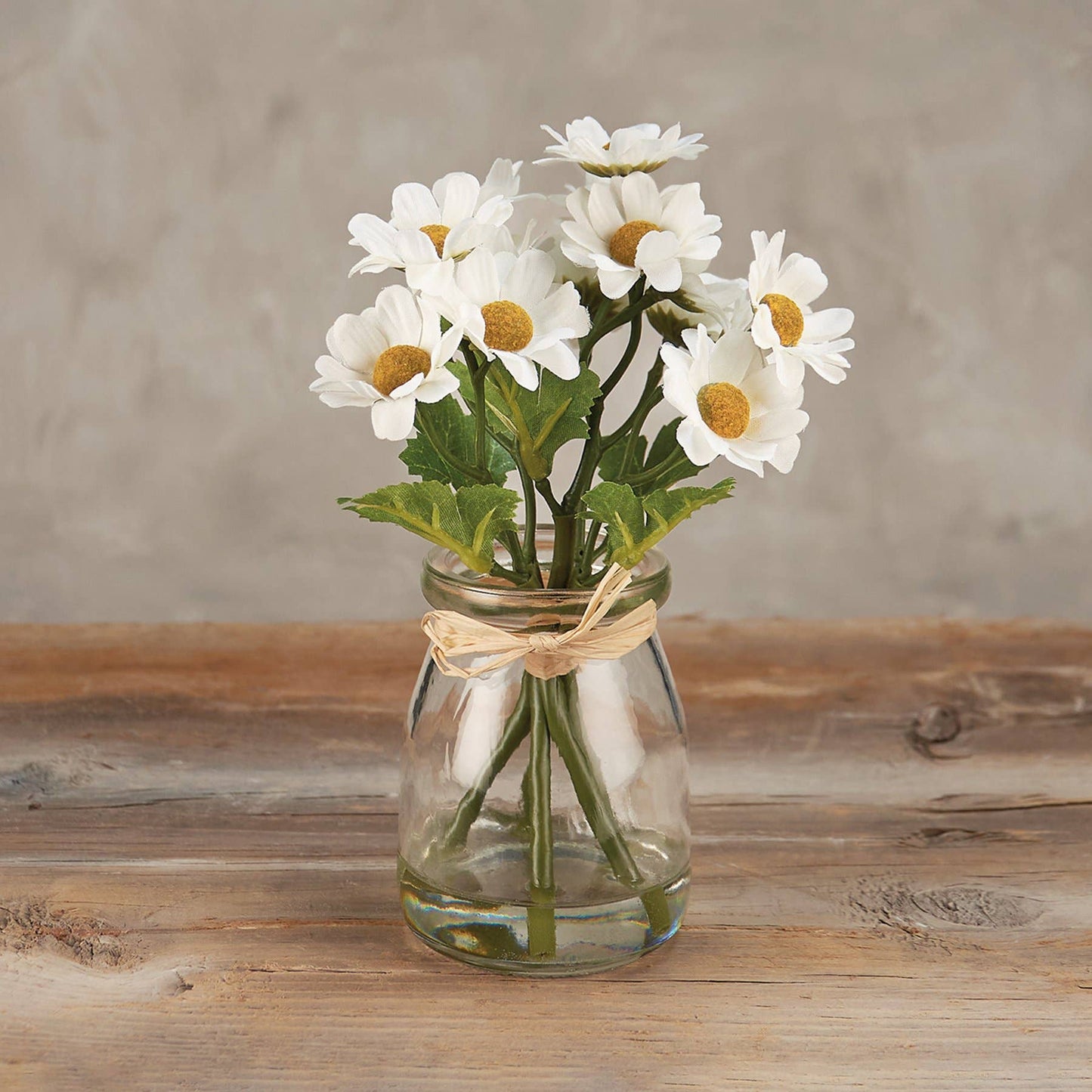 White Daisies in Bud Vase/Faux Water